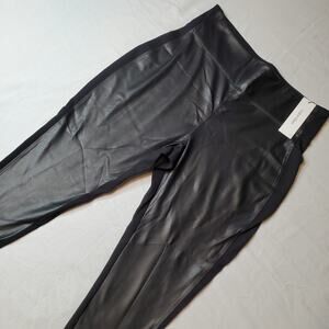 Calvin Klein Women's Size XL NWT Essential Ponte Faux Leather Pull On Leggings